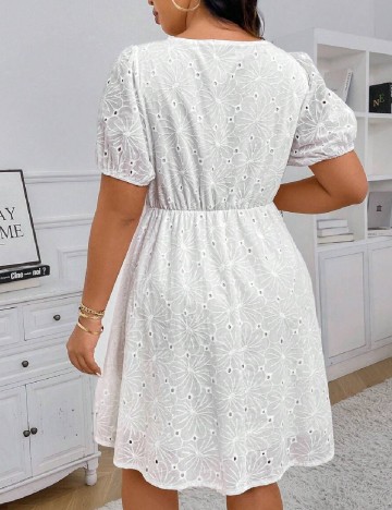 Rochie scurta SHEIN CURVE, alb