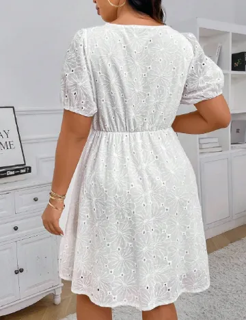 Rochie scurta SHEIN CURVE, alb