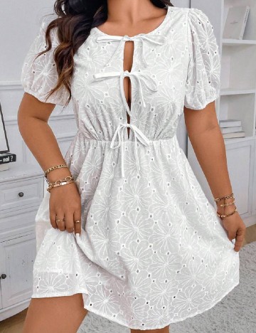 Rochie scurta SHEIN CURVE, alb