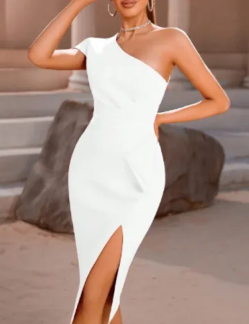 Rochie medie SHEIN, alb Alb