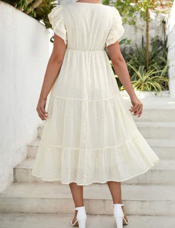Rochie medie SHEIN Maternity, crem