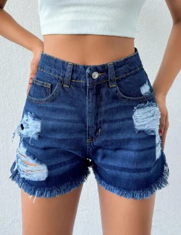 Pantaloni scurti SHEIN, albastru