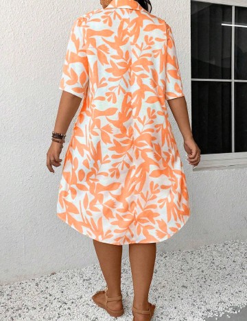 Rochie scurta SHEIN CURVE, portocaliu