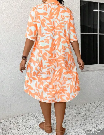 Rochie scurta SHEIN CURVE, portocaliu