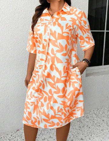 Rochie scurta SHEIN CURVE, portocaliu