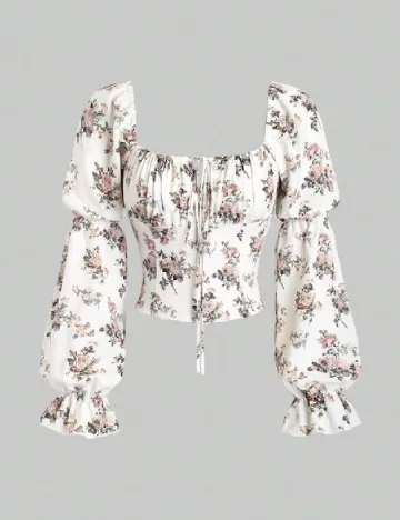 Top SHEIN, floral print