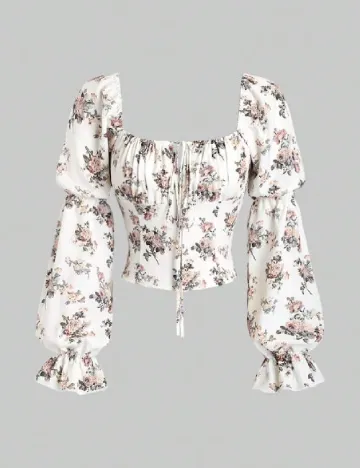 Top SHEIN, floral print