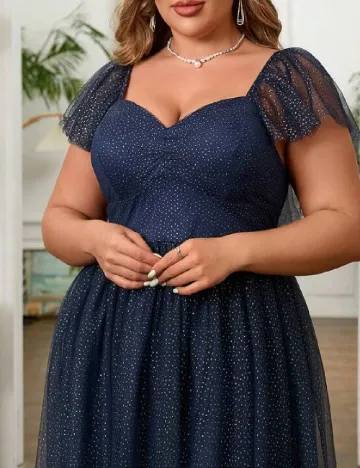 Rochie lunga SHEIN CURVE, bleumarin