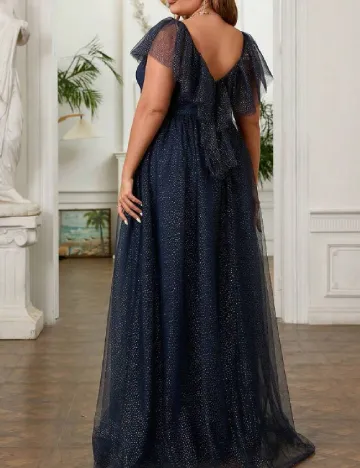 Rochie lunga SHEIN CURVE, bleumarin