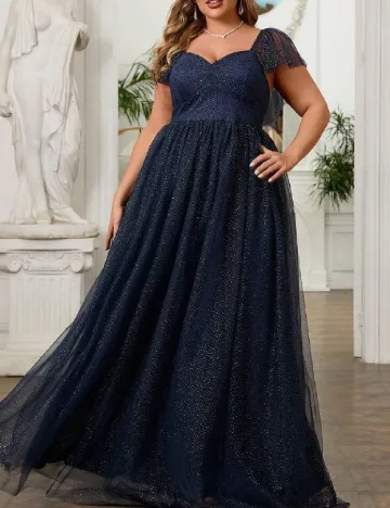 Rochie lunga SHEIN CURVE, bleumarin