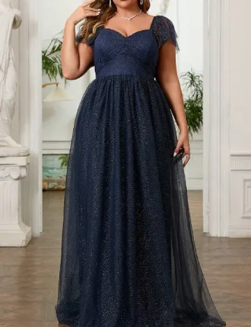 Rochie lunga SHEIN CURVE, bleumarin
