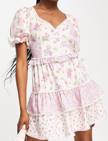 Rochie scurta Miss Selfridge, floral print