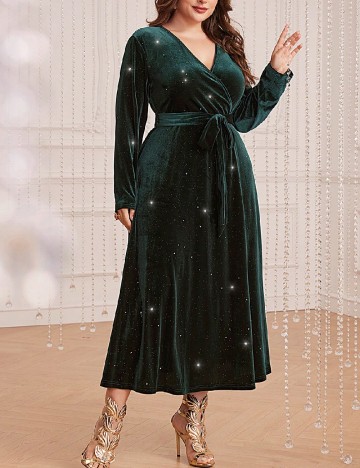 Rochie medie SHEIN CURVE, verde
