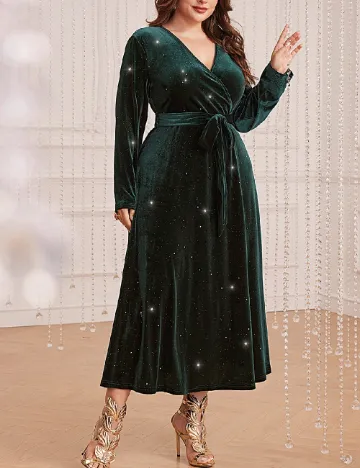 Rochie medie SHEIN CURVE, verde