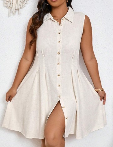 Rochie scurta SHEIN CURVE, ecru