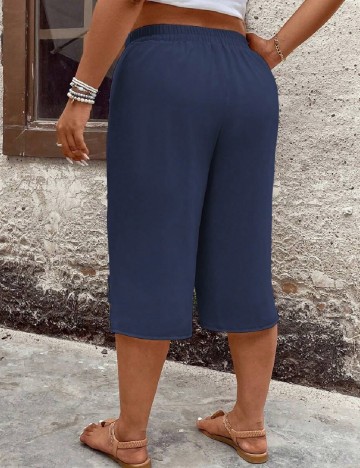 Pantaloni scurti SHEIN CURVE, bleumarin