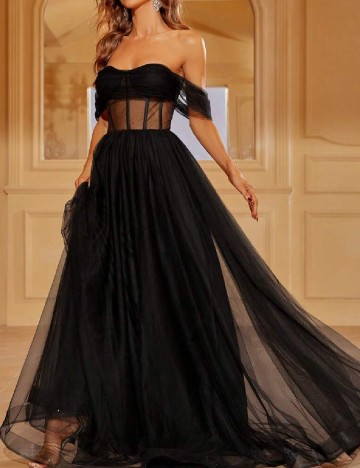 Rochie lunga Faeriesty, negru