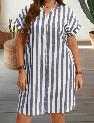 Rochie scurta Emery Rose Curve, albastru