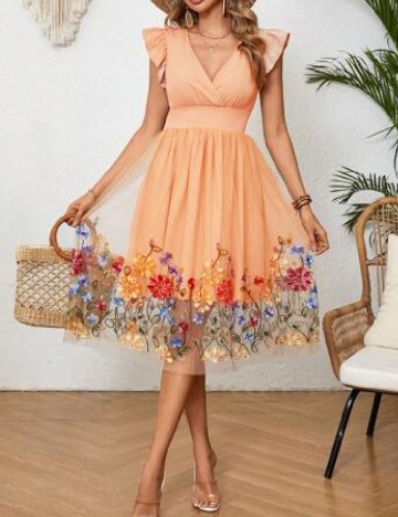Rochie medie SHEIN, portocaliu