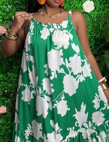 Rochie lunga SHEIN CURVE, verde