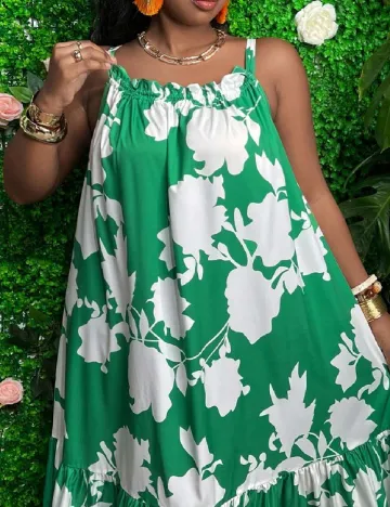 Rochie lunga SHEIN CURVE, verde
