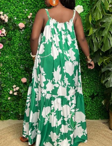 Rochie lunga SHEIN CURVE, verde