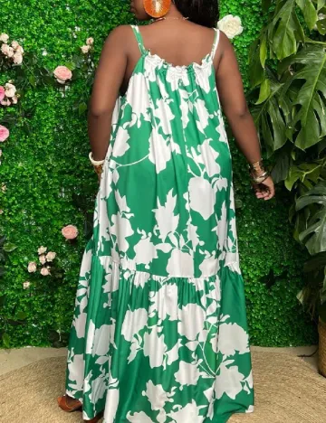 Rochie lunga SHEIN CURVE, verde