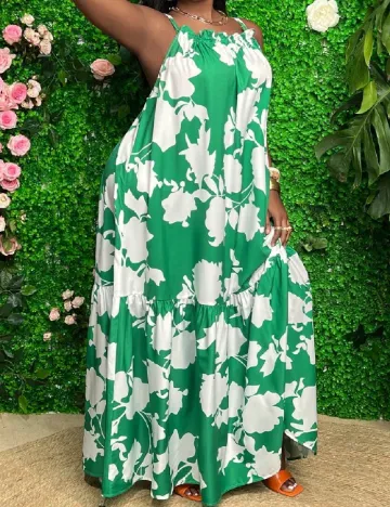 Rochie lunga SHEIN CURVE, verde