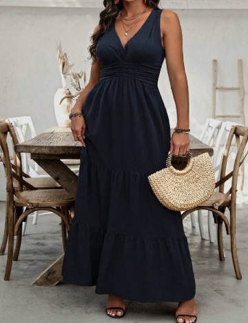 Rochie lunga SHEIN CURVE, albastru