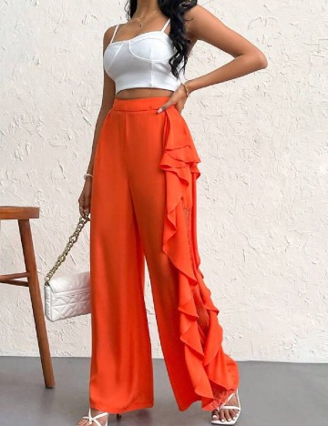 Pantaloni SHEIN, portocaliu