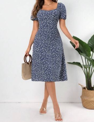 Rochie medie SHEIN, albastru