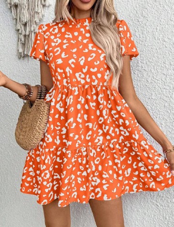Rochie scurta SHEIN, portocaliu
