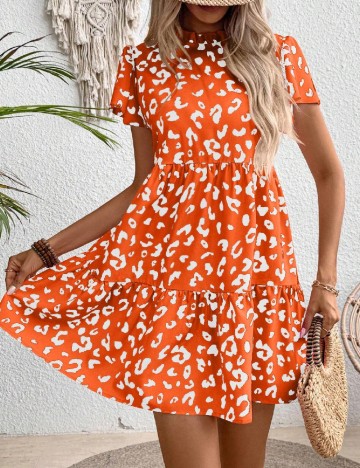 Rochie scurta SHEIN, portocaliu