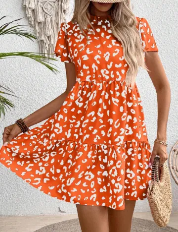 Rochie scurta SHEIN, portocaliu