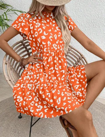 Rochie scurta SHEIN, portocaliu