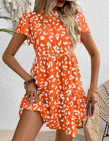 Rochie scurta SHEIN, portocaliu