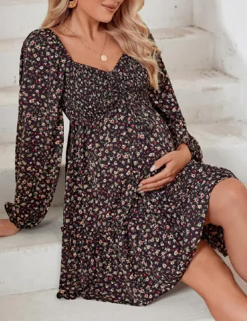 Rochie scurta SHEIN Maternity, floral print