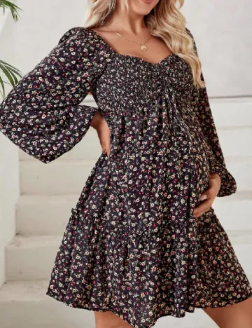 Rochie scurta SHEIN Maternity, floral print