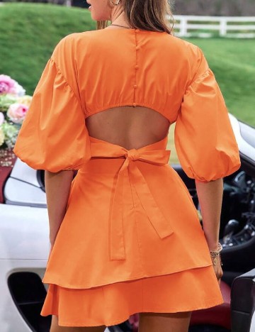 Rochie scurta SHEIN, portocaliu