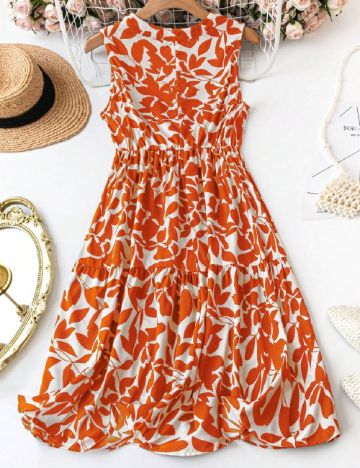 Rochie scurta SHEIN CURVE, portocaliu