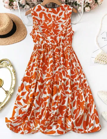 Rochie scurta SHEIN CURVE, portocaliu