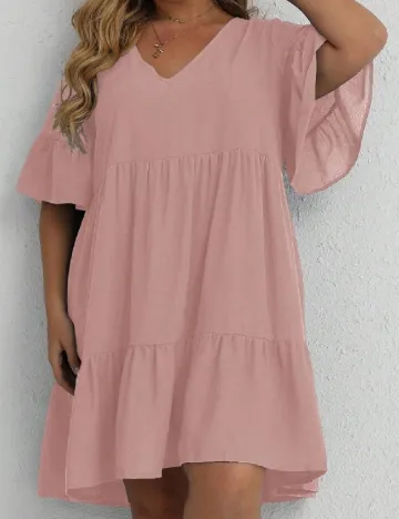 Rochie scurta SHEIN CURVE, roz