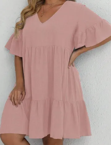 Rochie scurta SHEIN CURVE, roz