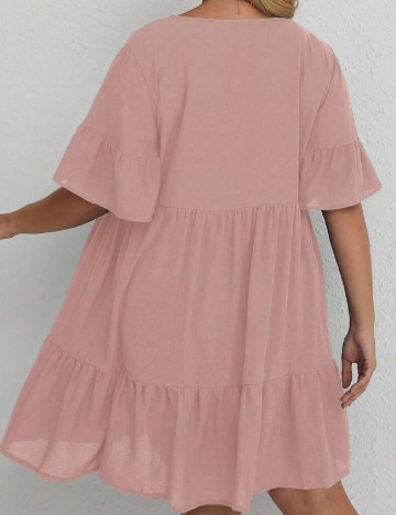 Rochie scurta SHEIN CURVE, roz