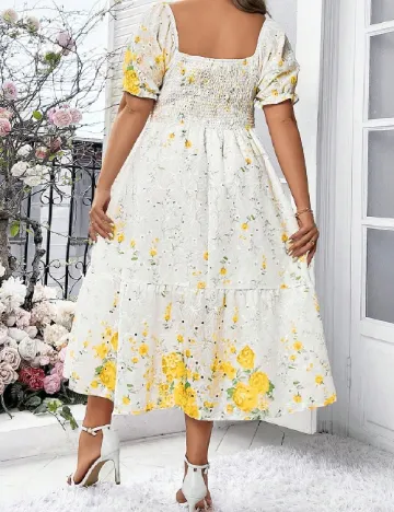 Rochie medie SHEIN CURVE, alb