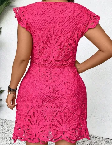 Rochie scurta SHEIN CURVE, roz