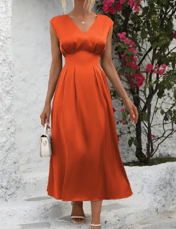 Rochie medie SHEIN, portocaliu