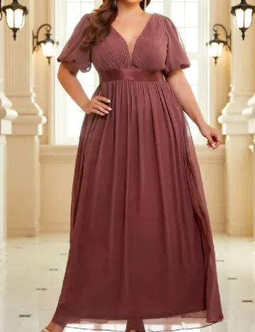 Rochie lunga SHEIN CURVE, roz pudra inchis