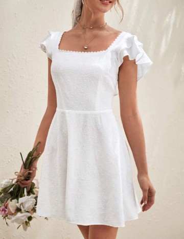 Rochie scurta SHEIN, alb