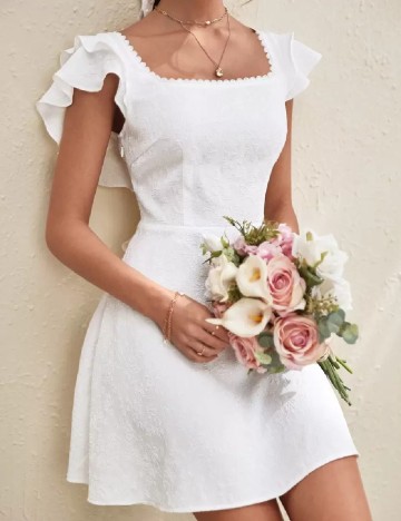 Rochie scurta SHEIN, alb